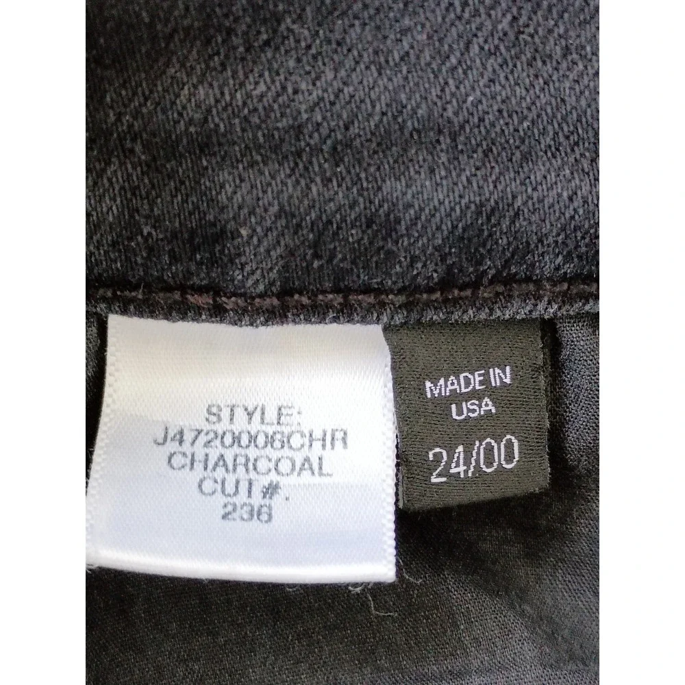 Veronica Beard Debbie High Rise Skinny Jeans Charcoal Button Fly‎ 24x27 USA $228
